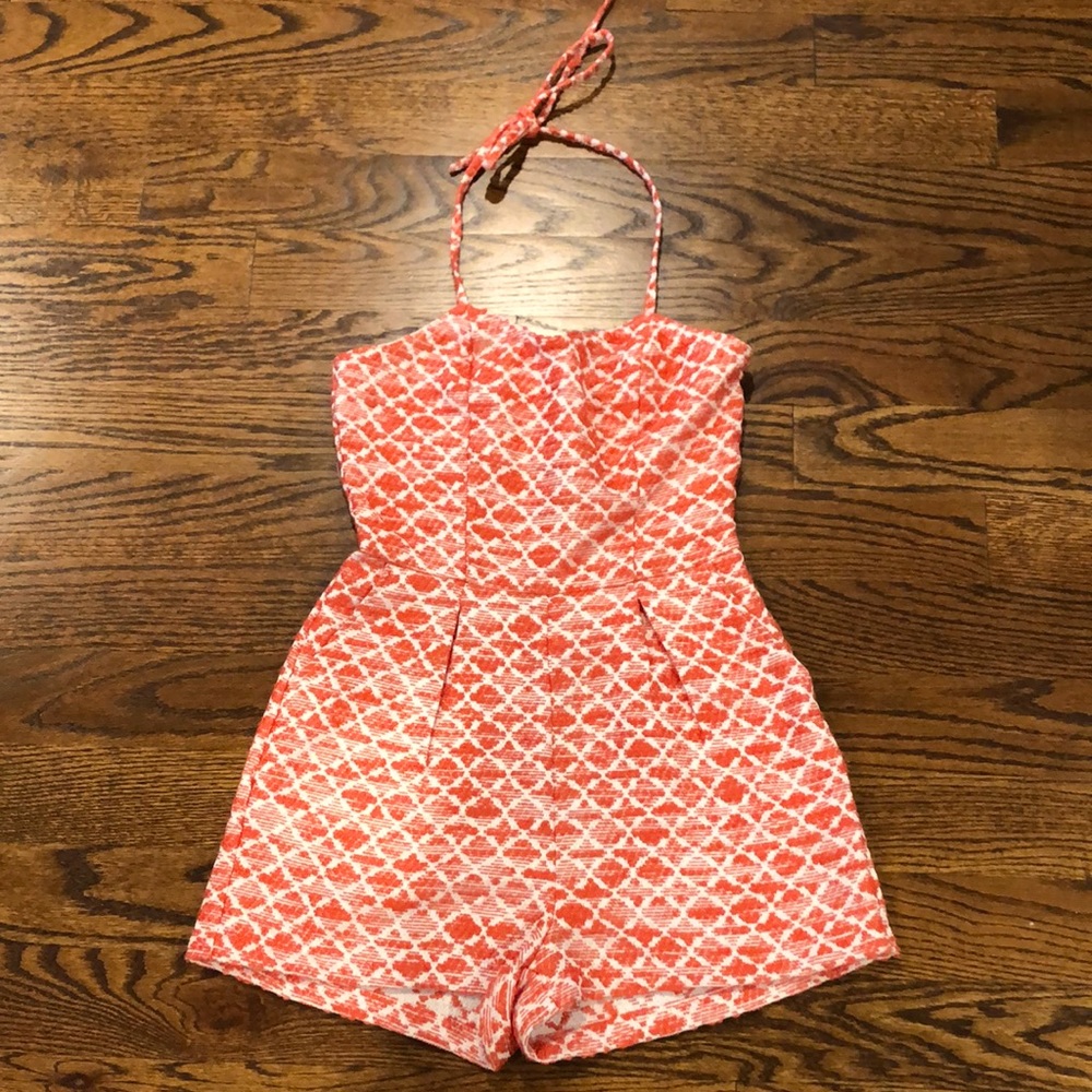 Textured Halter Romper